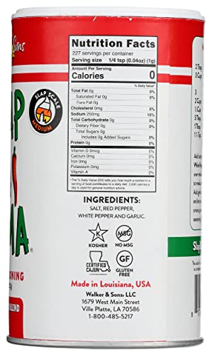 SLAP YA MAMA White Pepper Blend Cajun Seasoning, Kosher, Gluten Free, 8 Ounce (Pack of 6) image 5