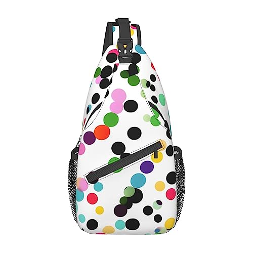 Sac à dos à bandoulière Twister léger et ergonomique imprimé pois pour transporter vos affaires