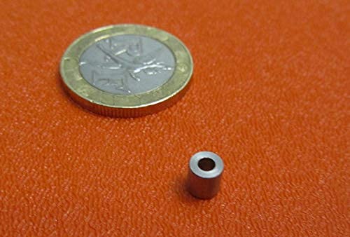 18-8 Stainless Steel Spacer, Unthreaded, No. 2 Screw Size x .187" OD x .090" ID x .187" Length, 10 Pcs.