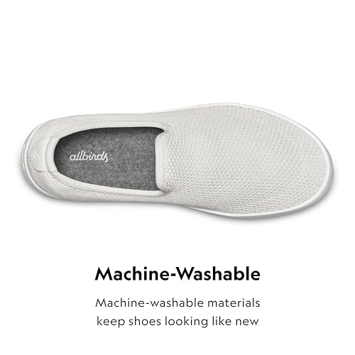 Allbirds Women’s Tree Lounger, Everyday Slip-On Sneakers, Machine Washable Shoe Made with Natural Materials - Kaikoura White (White Sole) - 10 Medium