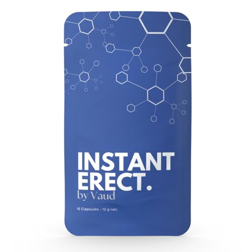 INSTANT ERECT by VAUD® Potenzmittel für Männer | Mit Maca, Tribulus Terrestris, Ginseng, Ginkgo, L-Arginin & Zink | Testosteron Booster, Libido & Erektionshilfe | 15 Kapseln ohne künstliche Zusätze