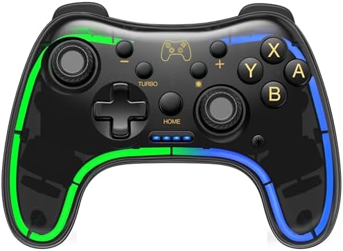 HELLCOOL Switch 2 Controller mit Cooles RGB Licht Look/Aufwecken/Turbo Funktion/Präzise Joystick/Dual Motors Vibrations
