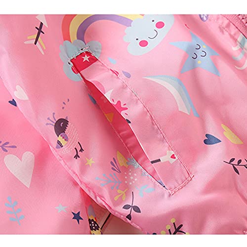 Fedpop Toddler Fall Jackets Girls Spring Unicorn Windbreaker Outerwear Lightweight Coat Long Sleeve Casual Hoodie 2-8 Years #TOP4