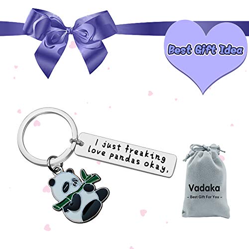 Vadaka Funny Panda Charm Keychain Panda Lovers Jewelry Gifts Animal Lovers Gift Panda Keyring For Friends Girls Christmas Graduation Birthday Gift For Panda Lovers #TOP6
