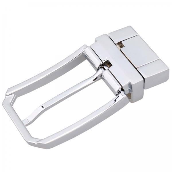 merishopp 2xMens Belt Buckle Premium Heavy Duty Alloy Leather Craft Single Buckle Chrome-picture-22