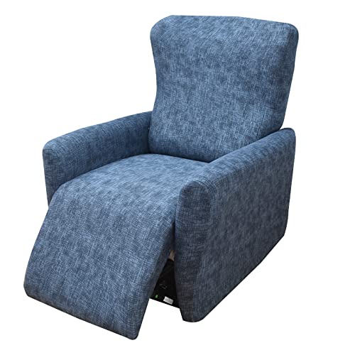 Eco-Ancheng Recliner Slipcovers 4-Pieces Recliner Chair Covers Lazy Boy Chair Covers Stretch Recliner Couch Covers Fitted Non Slip Reclining Slipcovers Furniture Protector for Recliner with Pocket