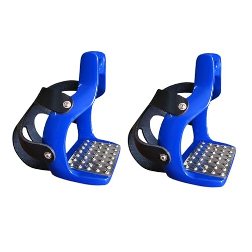 harayaa 2 estribos para Montar, estribos ecuestres, estribos para Silla de Montar de Caballo para Deportes ecuestres, Azul
