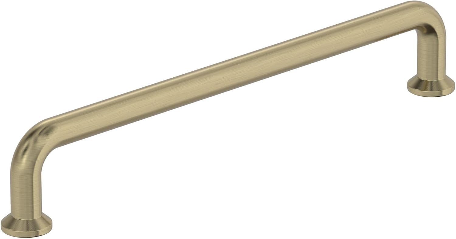 Amerock BP37381BBZ | Golden Champagne Cabinet Pull | 6-5/16 inch (160mm) Center-to-Center Cabinet Handle | Factor | Drawer Pull | Kitchen Cabinet Handle | Furniture Hardware