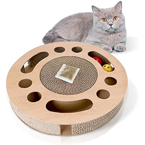 Rascador Nobleza con Hierba Gatera y 2 Juguetes Interactivos Cover