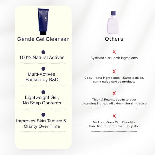Image of Bellamy Gentle Gel Cleanser with Pro Vitamin B5 & Kojic Acid | No Soap Cleanser For Face with Lemongrass, Vitamin C, Vetiver, Basil & Niacinamide | For All Skin Types Including Sensitive | 70gm