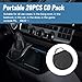 Bewudy CD Case Holder, CD Case for Car DVD Holder Portable Disc Organizer DVD Round Storage Wallet for Car, Home, Travel Carrying (Black)
