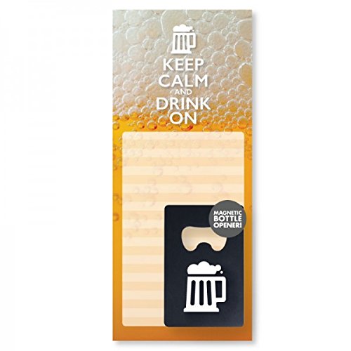 Wellspring Men's Gift Set - Magnetic Notepad and Bottle Opener - Drink On