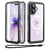 Beeasy Funda para iPhone 17 Impermeable Magnética, 360° Militar Antigolpes Resistente Antipolvo, Completa Estanca Carcasa, IP68 Waterproof Sumergible Acuatica con Protector Pantalla, Negro