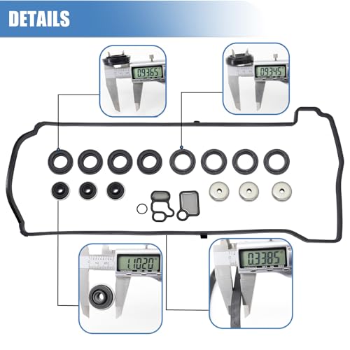Image of Sorello Engine Cylinder Valve Cover Gasket Set Compatible with Acura CSX RDX RSX TSX for Honda Accord Civic CR-V Element - Replace VS50614R ES73071
