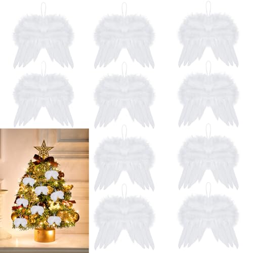 Weiß Klein Engelsflügel, 10 Stücke Engel Flügel Weihnachtsbaum,...