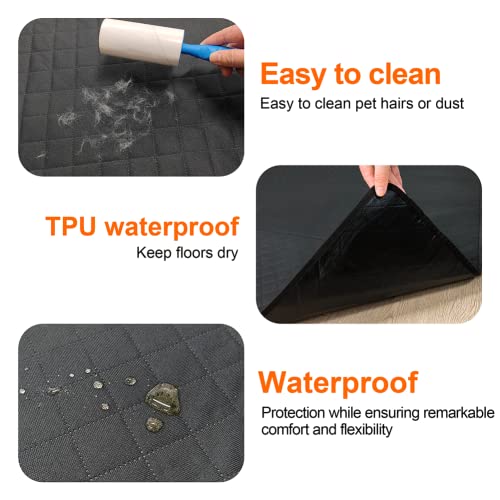 Image of Washable Pee Pads for Dogs 72 inchx72 inch Reusable Puppy Pads Extra Large, Waterproof Pet Training Pads Leakage Non-Slip, Dog Pee Pads Whelping Pads for Playpen, Crate, Sofo, Car, Bed