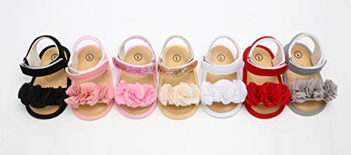 myppgg Baby Girls Summer Sandals Non-Slip Soft Sole Infant Slippers Floral Princess Dress Toddler First Walkers Shoes…3
