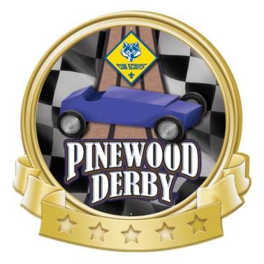 Crown Awards Pinewood Derby Banner Pin, Gold Pinewood Derby Pins, 1 Pack