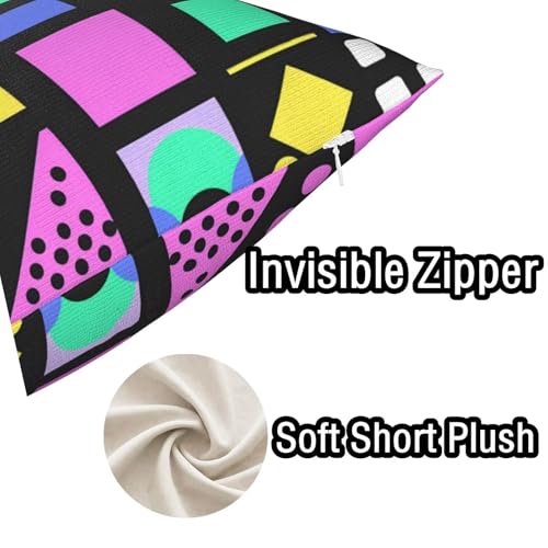 Housse de coussin canapé 60x60 taies d'oreillers déco chambre géométrique - 5