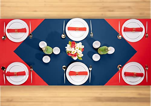 Servietto Disposable Tablecloth For Square Or Round Table, [25-Pack] 40" X 40" Linen-Like Blue Paper Tablecovers For Dining Table, Tablecloth Overlay For Party, Wedding Or Event, Square #TOP6