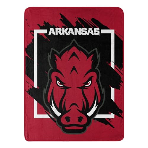 Northwest Enterprises NCAA 46x60 Dimensional Design Micro Raschel Throw Blanket (Arkansas Razorbacks)