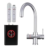 Yamataro 4 in 1 Boiling Water Tap Boiling, Filtered Cold, Main Hot & Cold Instant Hot Water Tap with Boiler Unit and Filter Temperature Adjustable WRAS Approved