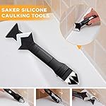 Saker Silicone Caulking Tools-3 in 1 Sealant Finishing Tool Grout Remove Scraper (Stainless Steelhead),Caulk Remover Glass Glue Angle Scraper for Bathroom,Kitchen,Floor,Window,Sink Joint,Frames Seal - Image 2