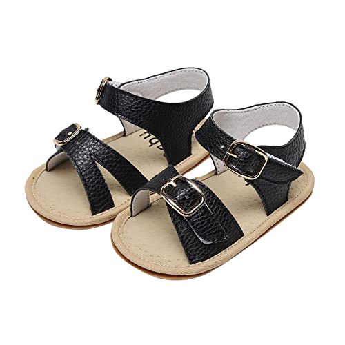 EnJoCho Boys Sneakers Infant Boys Girls Open Toe Solid Tassels Shoes First Walkers Shoes Summer Toddler Flat Sandals (Black-c#whbf, 6-12 Months)3