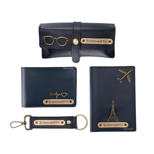 Image of AICA Personalized Name & Charm Sunglass Cover Giftset for Men (Grey)
