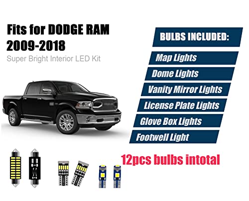 Kit 12 luces LED interiores para Dodge RAM 1500-3500 miniatura 3