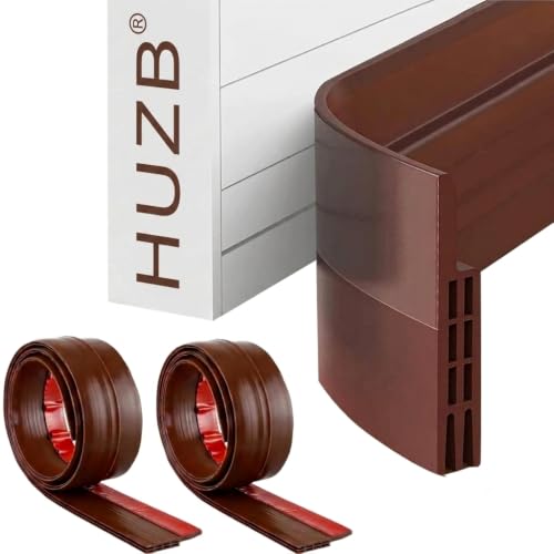 Image of Silicone Door Bottom /Under Gap Filler Rubber Sealing Strip, Door Sealer Strip for Cockroach, Insect and Bugs, Seal Air & Dust (Brown, 39 Inch) (Brown, 39 Inch Pack of 2)