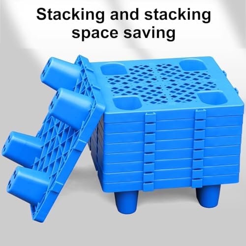 Lightweight Plastic Pallets, Plastic Grating, Nestable Interlocking Pallet, Moisture-Proof Waterproof Floor Pallets with Breathable Grids, Support up to 2000 Lbs(40 * 40 * 12cm)