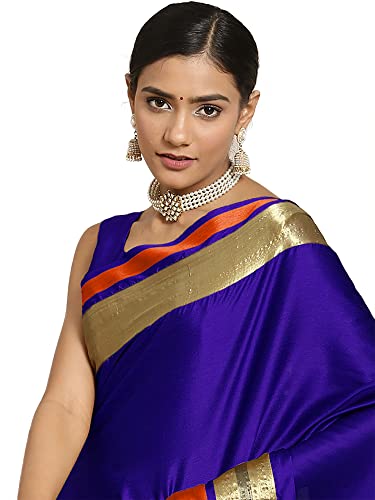 Image of AKHILAM Women's Aura Silk Woven Design Saree With Unstitched Blouse Piece (FF08AURA80 Parent)
