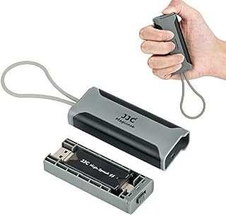 JJC Travel Memory Card Case Set with USB 3.0 Card Reader & Card Removal Tool in Slot for SD x 1 + TF/MSD x 2 + Nano SIM x 1, SD Card Holder Carrying Storage Box - Gray