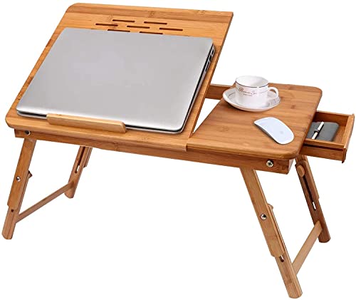 【Facile da usare】– Non necessita di montaggio, pronto all'uso. Il tavolo per laptop è facile da montare e riporre. Si può facilmente portare con sé.