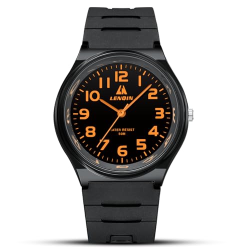 LN LENQIN Mens Watches Analog Quartz Watches Men 30M Waterproof Fashion Casual Man Designer Watches for Men Silicone Band Unisex Watch