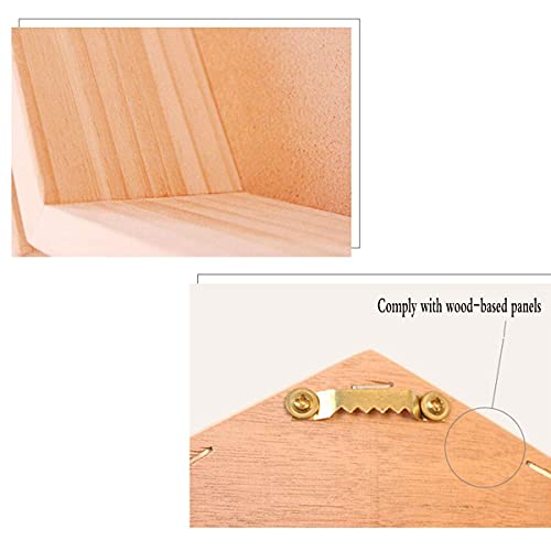 HJW Praktische opbergrek Punch-free zeshoek drijvende plank sets van 3, houten wandhouder opbergrek voor fotolijst boek plantenpot 1Huiyang-01020, groot - Image 7