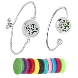 SUNNYCLUE 1 boîte de 2 Ensembles de Bracelets D'Huiles Essentielles Arbre...
