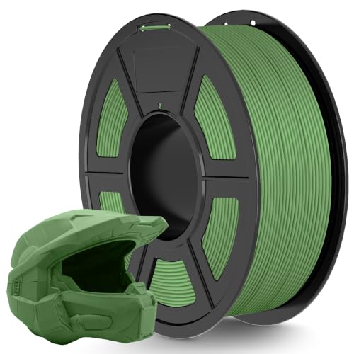 Image of TECBEARS Olive Green Matte PLA Filament for High Speed 50-600mm /s Printing | 1KG PLA, Smooth Extrusion, Tangle Free, Vacuum Sealed, 1.75MM Filament ±0.02mm Accuracy Compatible with Most FDM Printers