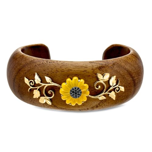 Ross-Simons Wooden Sunflower Cuff...