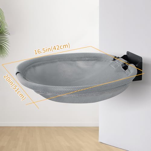 Rede para gatos montada na parede, cama dobrável para gatos com tecido respirável, prateleira de par