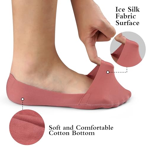 Image of No Show Socks for Women Non-Slip Thin Loafers Footies Socks | for Flat Shoes, Pumps, Slip-on Shoe, Daily Casual Wearing