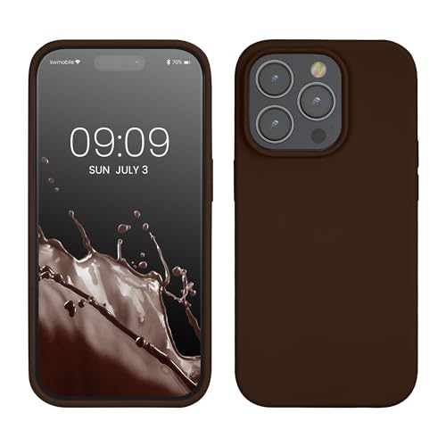 kwmobile Handyhülle für iPhone 14 Pro Hülle, für iPhone 14 Pro Case - Hülle Silikon - kabelloses Laden - Chocolate