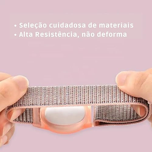 Pulseira para Airtag Infantil Adulto Idosos Crianças Nylon Respirável Rastreador Localizador Tag Cap