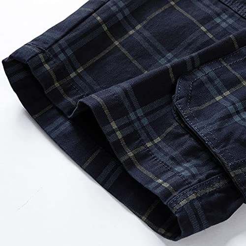 Short cargo multi-poches zippées en coton ample pour homme