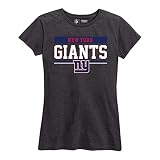 New York Giants Women's NFL Charcoal Tagless T-Shirt Cotton Blend