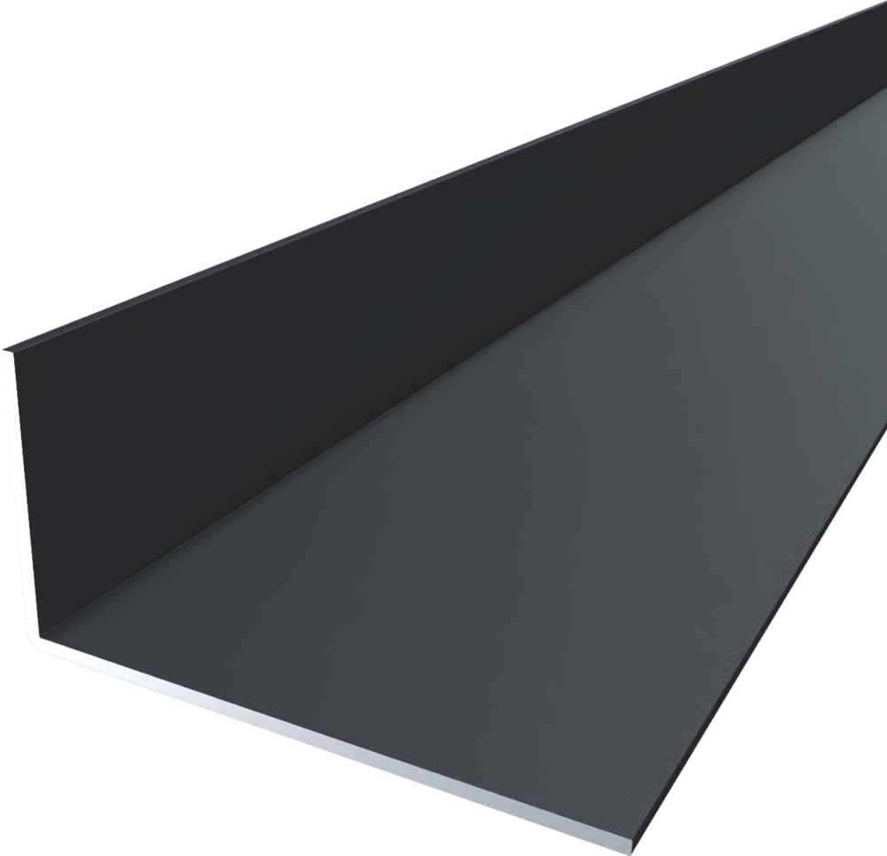 FaiX3.it - Perfil angular en L 80x40x2 mm de aluminio, lacado RAL 8022 "pardo negruzco" mate, longitud 2500 mm