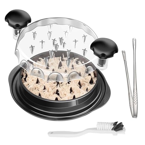 Chicken Shredder, Large Chicken Breast Shredder with Tongs, 25CM Visible Chicken Breast Shredder Tool Twist Mince Masher Anti-Slip Strip, Ergonomic Handle, Heat Resistant, BPA Free, Dishwasher Safe