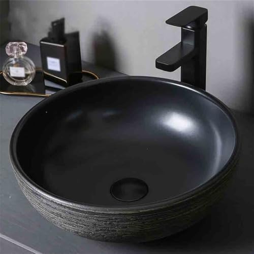 Lavabo extérieur et intérieur en céramique durable, vasque à poser avec accessoires - 4