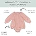 HonestBaby Multipack Short Romper Sets and Dresses 100% Organic Cotton for Infant Baby and Toddler Boys, Girls, Unisex Dusty Pink, 6-9 Months